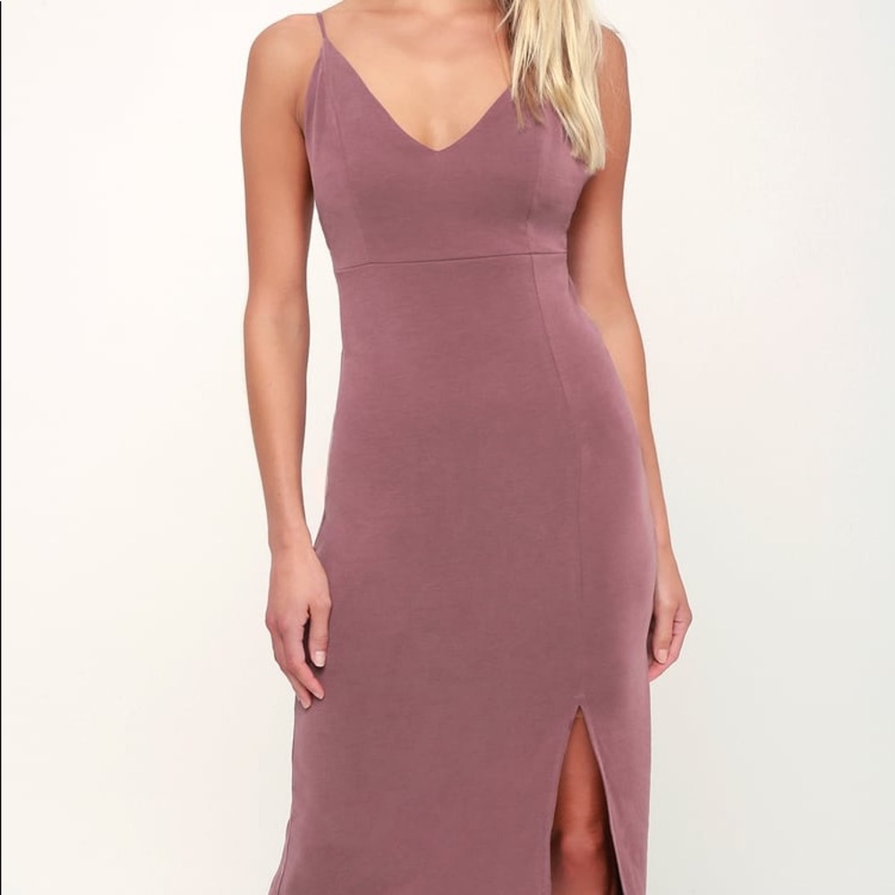 Lulus mauve sexy fitted dress!